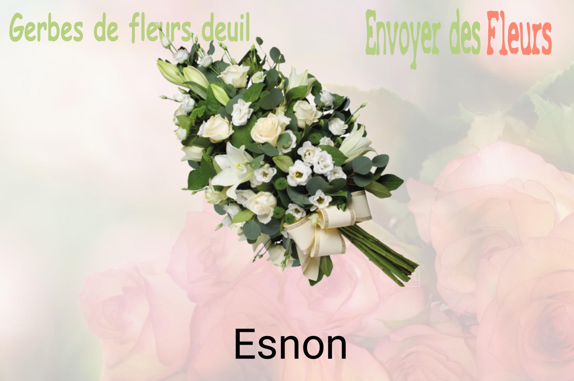 Gerbe de fleurs de deuil livrée à Esnon